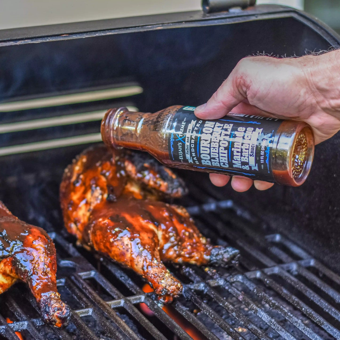 Elijah's Xtreme Bourbon Blueberry Chipotle BBQ Sauce (6 pk Case)