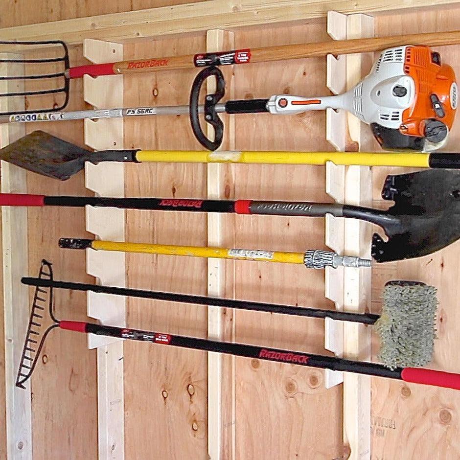 HangThis Up - Best Yard Tool Rack, Garden Tool Organizer, Shed Organization, Universal Garden Tool Storage Rack, Yard Tool Storage Rack