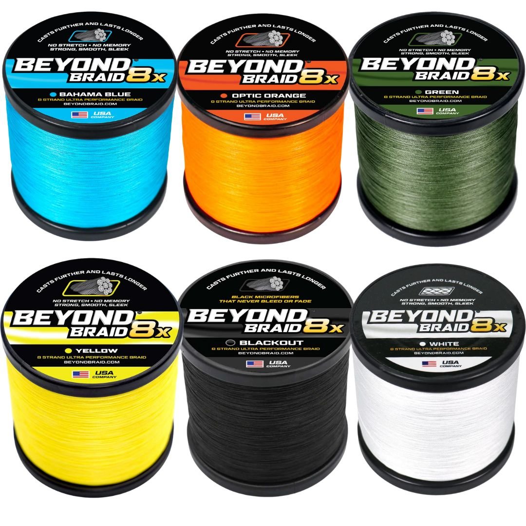 clear braided fishing line Beyond Braid 8X Ultra Performance 8-Strand Fishing Line - Bahama Blue - 300 Yards