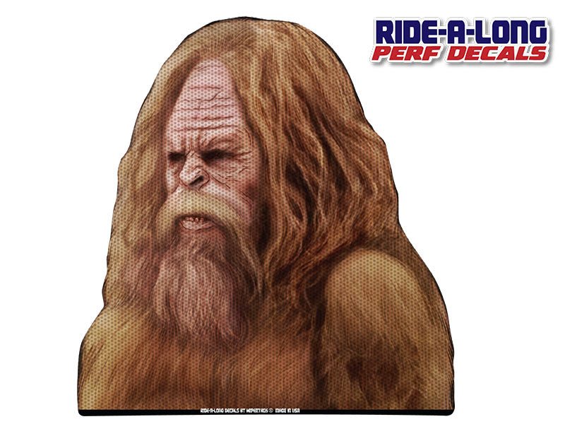 Bigfoot Sasquatch *RIDE A LONG* Perforated Decal - Angler's Pro Tackle & Outdoors