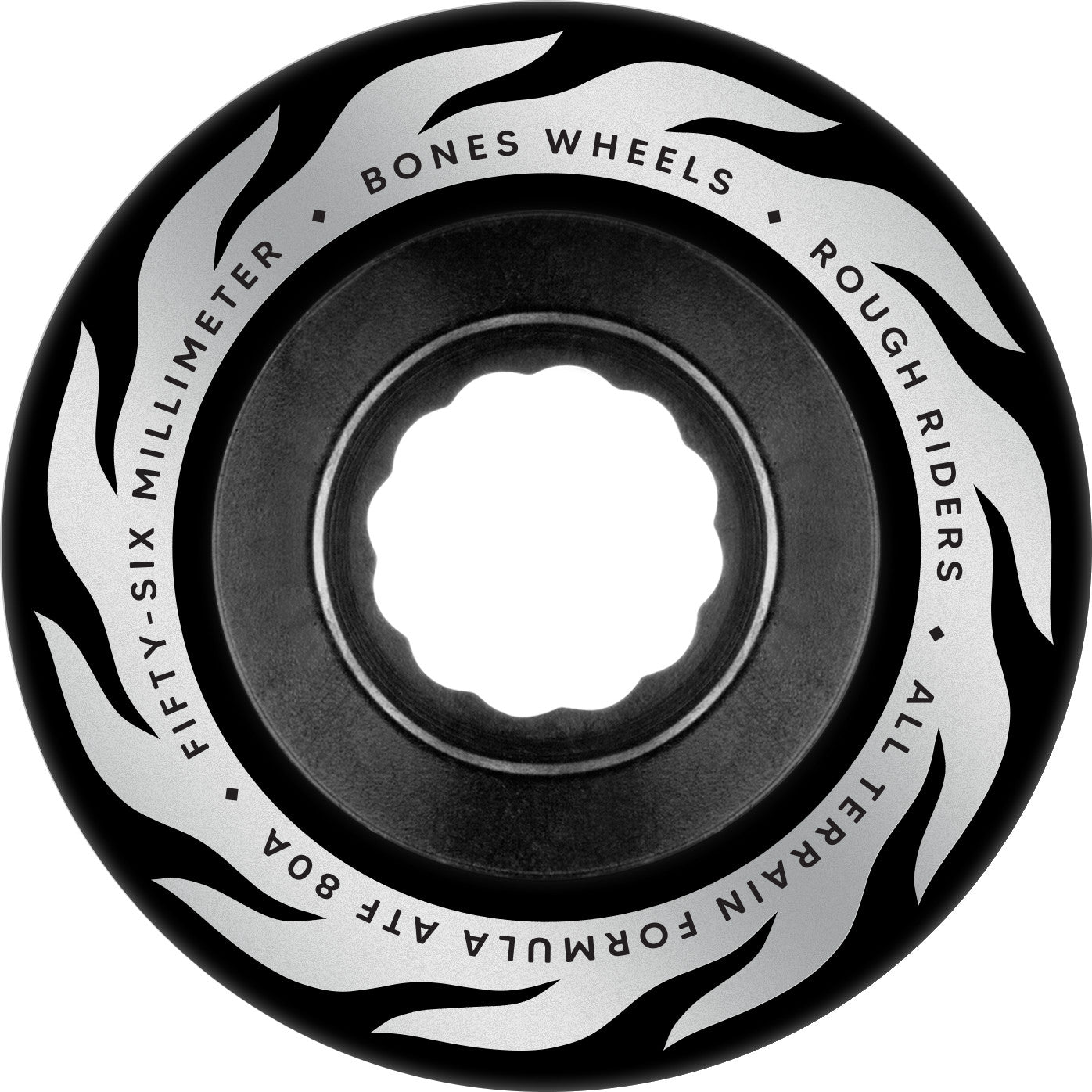 Bones ATF Rough Rider Eternal Flame 56mm 80a Wheels - Black (Set of 4) - Angler's Pro Tackle & Outdoors
