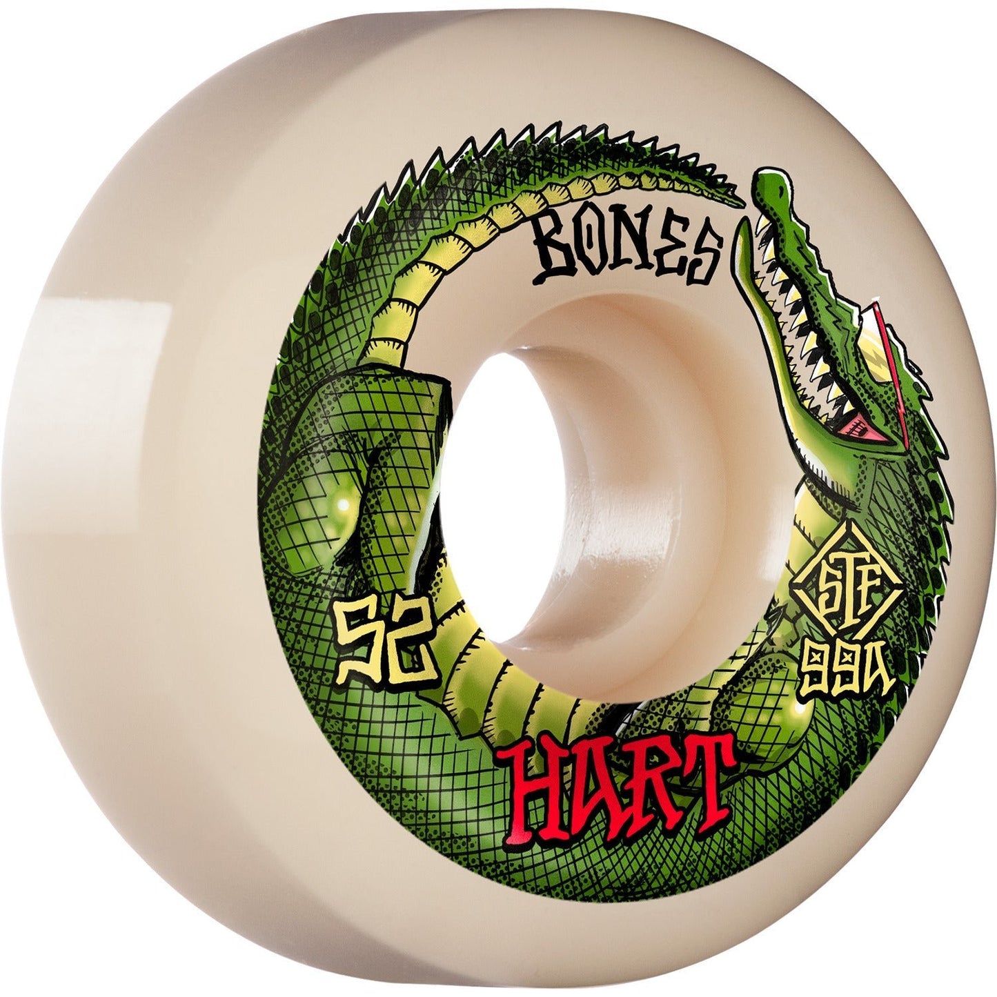 Bones STF Hart Speed Gator V5 52mm 99a Wheels - White (Set of 4) - Angler's Pro Tackle & Outdoors