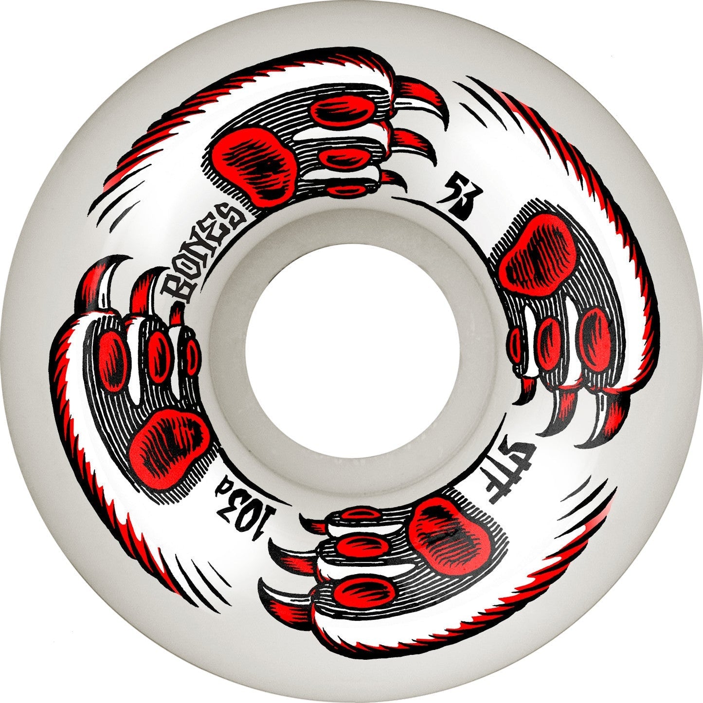 Bones STF Kitty Twister V5 Sidecut 53mm 103a Wheels - White (Set of 4) - Angler's Pro Tackle & Outdoors