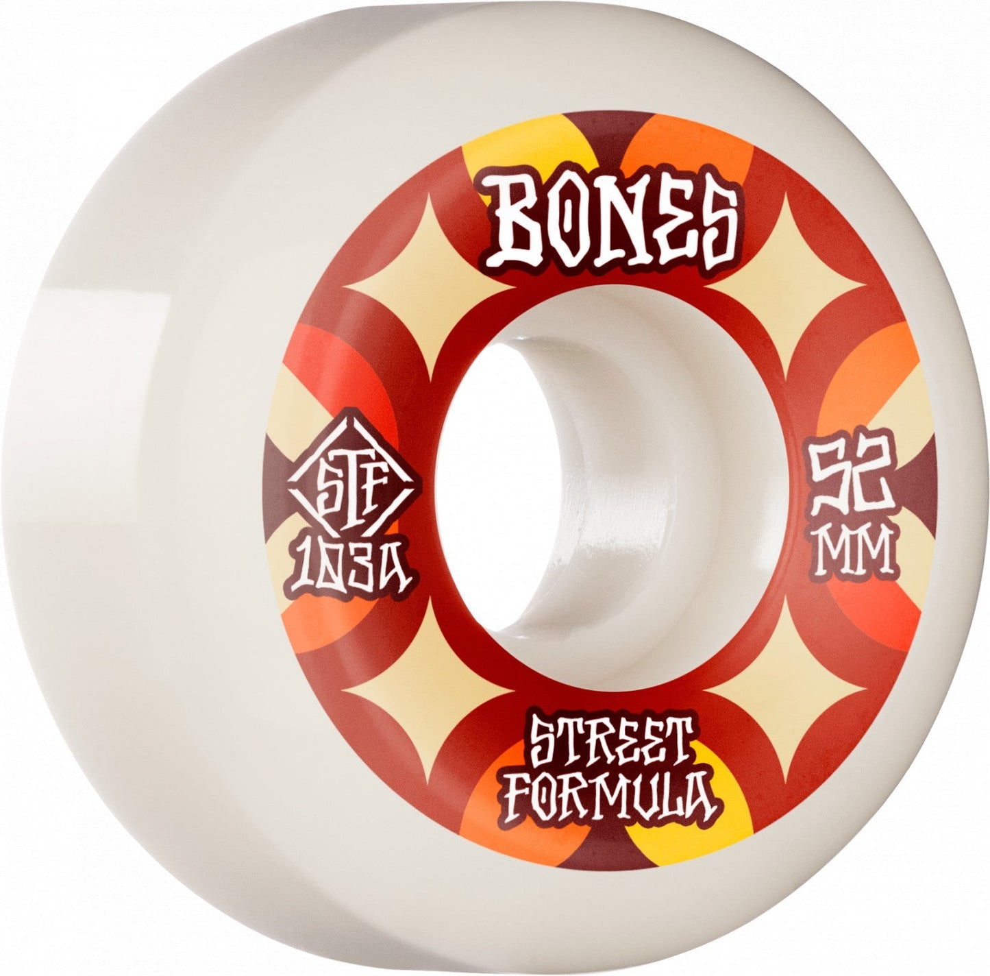 Bones STF Retros V5 Sidecut 52mm 103a Wheels - White (Set of 4) - Angler's Pro Tackle & Outdoors