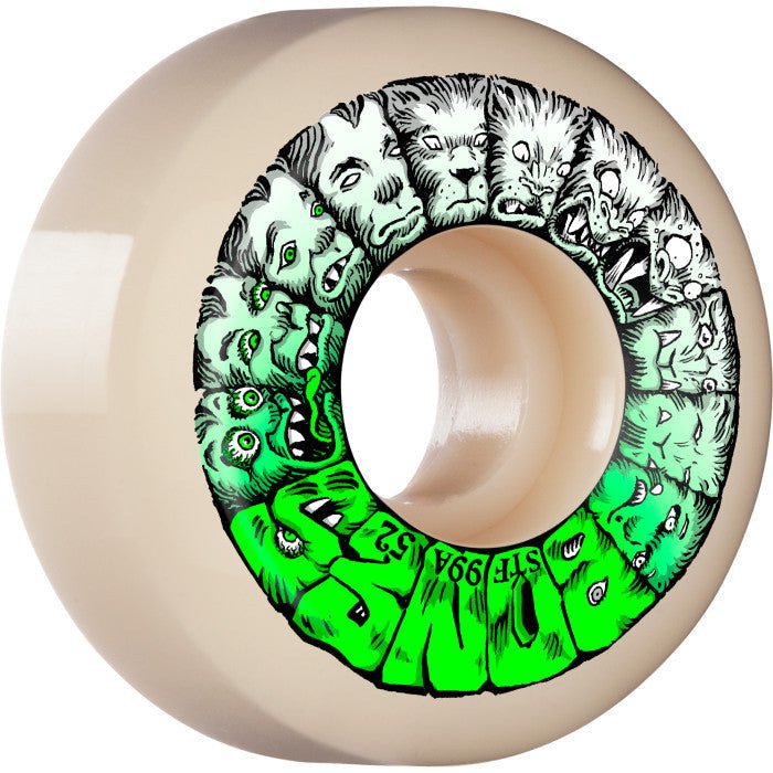 Bones STF Weird Wolf V5 Sidecut 52mm 99a Wheels - White (Set of 4) - Angler's Pro Tackle & Outdoors