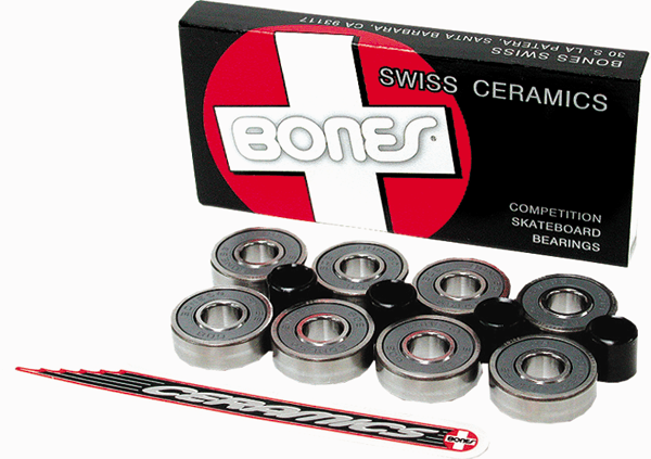 Bones Swiss Ceramic Skateboard Bearings (Set of 8) - Angler's Pro Tackle & Outdoors