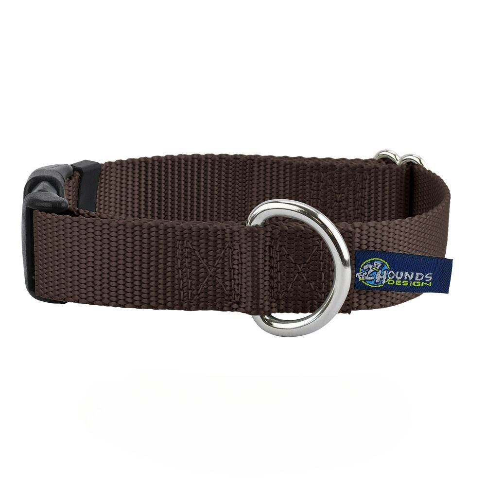 2 Hounds Design 5/8″ and 1″ Brown Nylon Dog Collar