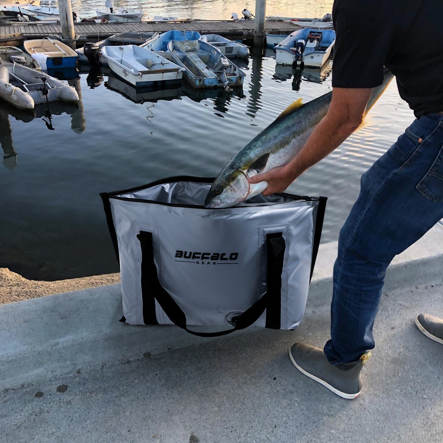 Buffalo Gear 27QT Fish Bag Cooler With Flat Bottom - Angler's Pro Tackle & Outdoors