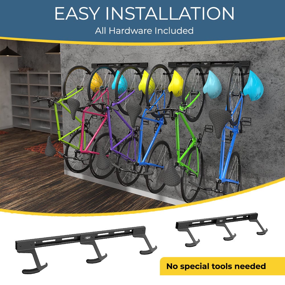 Koova - Wall Mounted Bike Rack for 6 Bikes