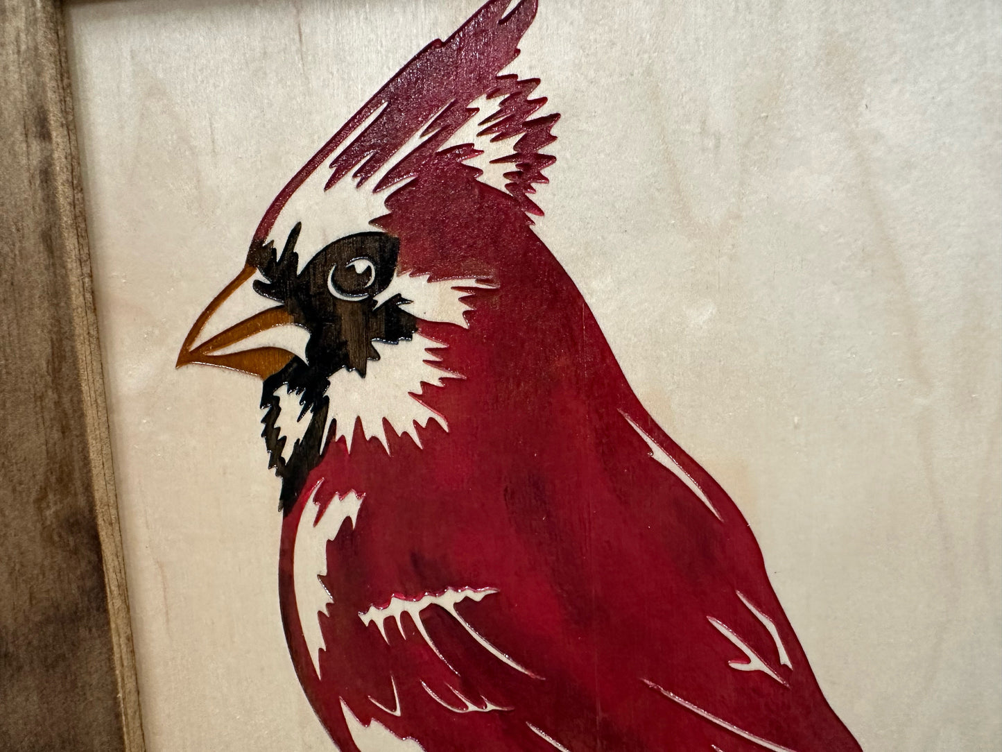 Bellewood Designs - Hidden Gun Cabinet Red Cardinal Bird Wall Art
