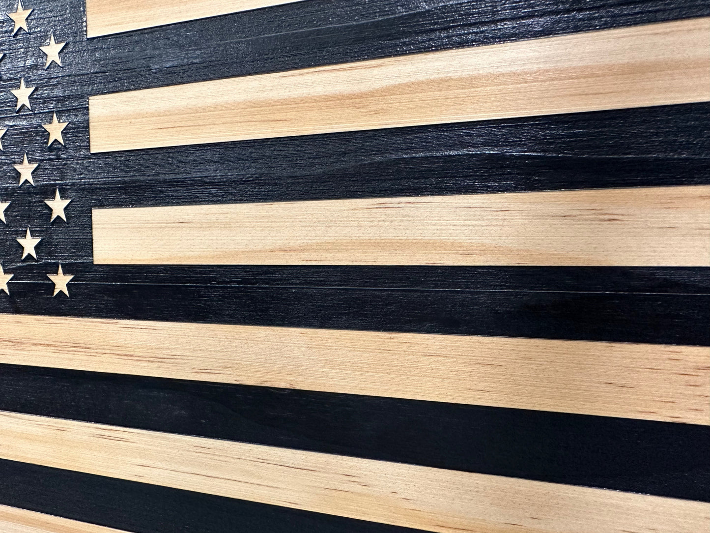 Bellewood Designs - American Flag Decorative & Secure Wall-Mounted Gun Cabinet (Carbon Gray)