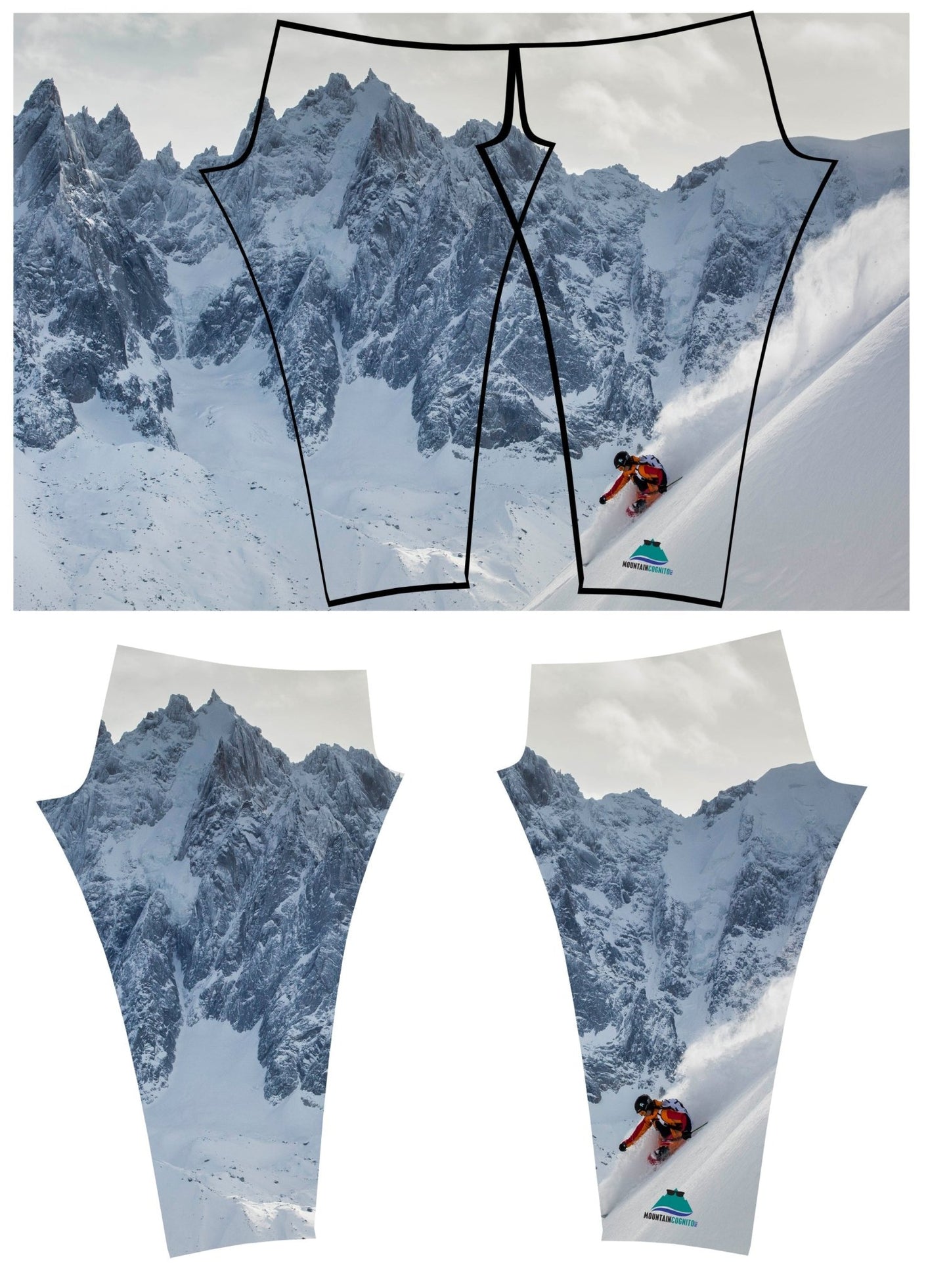 Cognito Brands Jagged Edge 2 Mountain Print Patterned All Sport Leggings - Angler's Pro Tackle & Outdoors