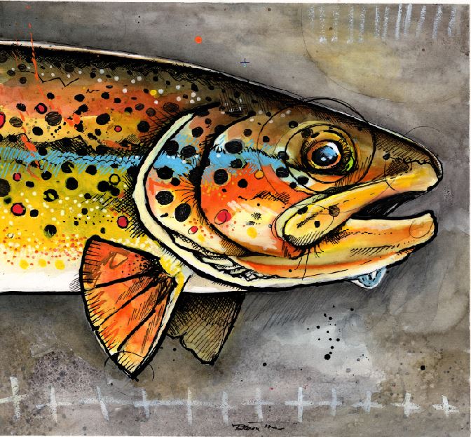 Cognito Brands Men's Sun Protective Fishing Shirt Tan/Brown Trout - Angler's Pro Tackle & Outdoors