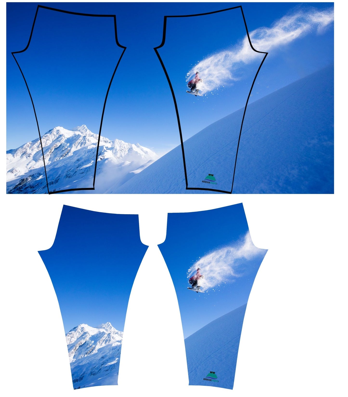 Cognito Brands Snowboarder3 Mountain Print Patterned All Sport Leggings - Angler's Pro Tackle & Outdoors