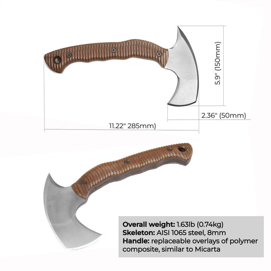 AncientSmithy Compact tomahawk "Balor" with polymer composite handle