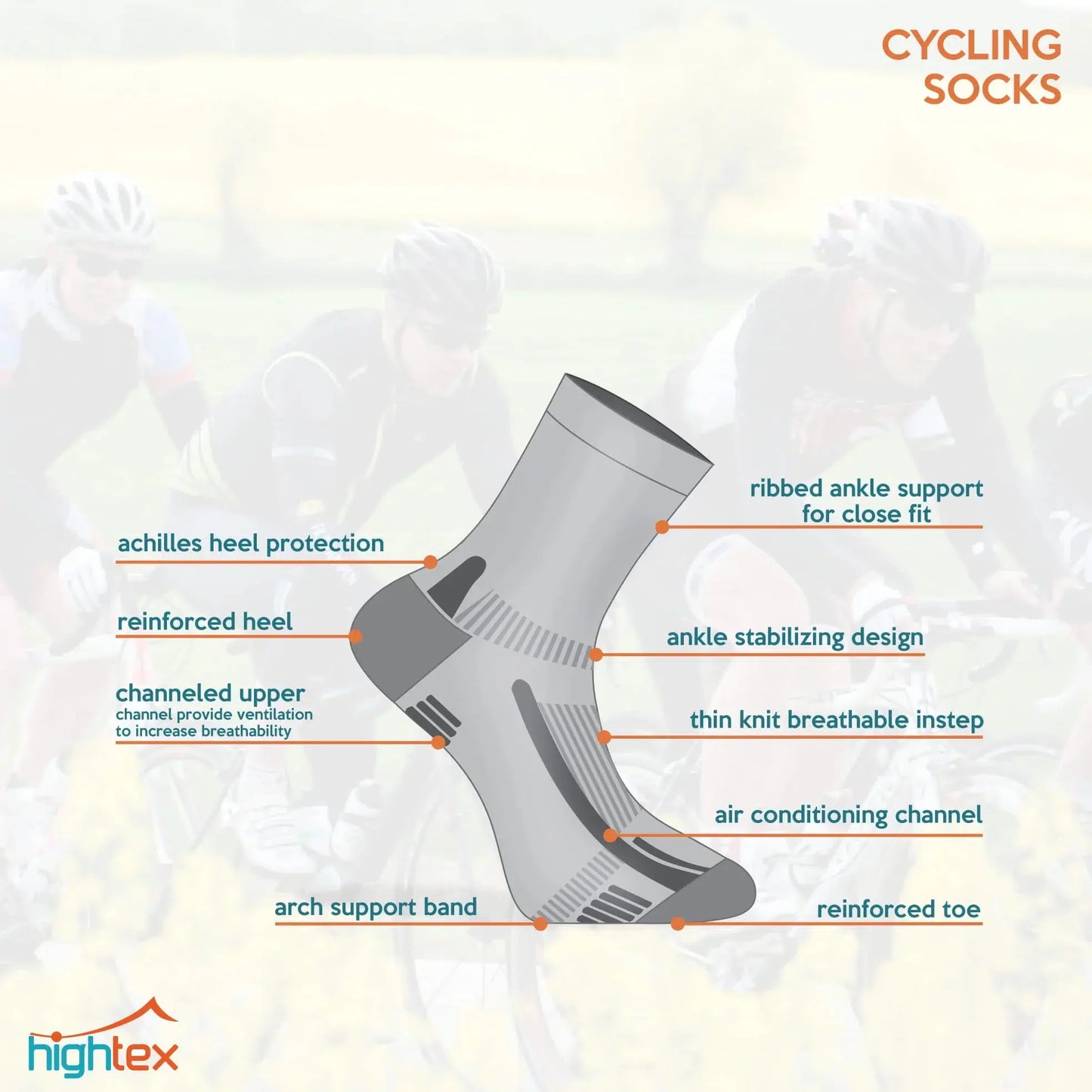 GoWith Men's Cotton Cycling Performance Ankle Socks