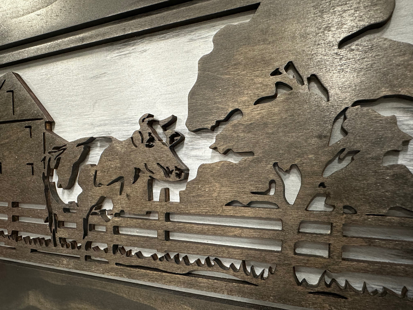 Bellewood Designs - Cow Farm Wall-Mounted Secure Gun Cabinet