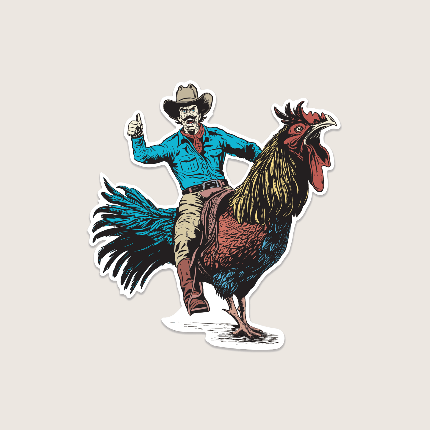 Cowboy Cool Rooster Roundup Sticker - Angler's Pro Tackle & Outdoors