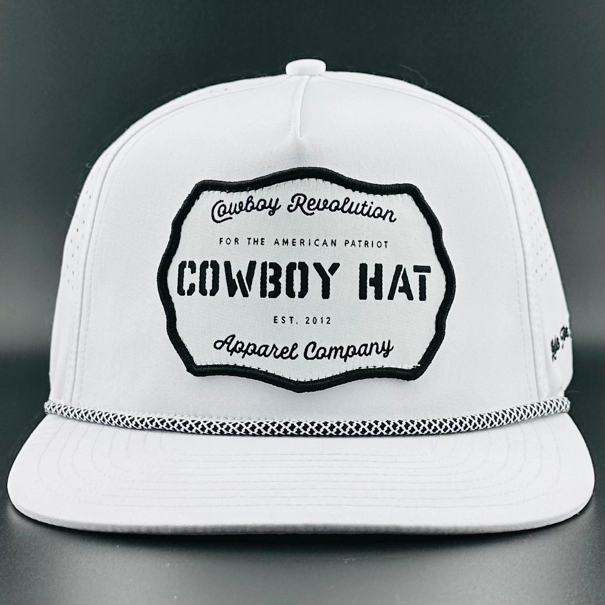 Cowboy Revolution “Cowboy Hat” Performance Patch Rope Hat - White - Angler's Pro Tackle & Outdoors
