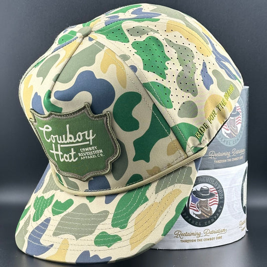 Cowboy Revolution Duck Camo Patch “Cowboy Hat” - Performance Rope Hat - Angler's Pro Tackle & Outdoors