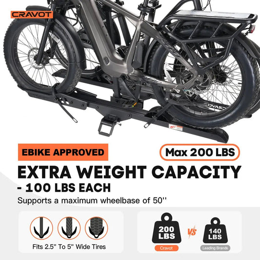 CRAVOT CyberRack E2 Plus Hitch Bike Rack - Angler's Pro Tackle & Outdoors
