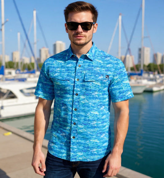 Hook & Tackle Men's Mahi Rush UV Vented Fishing Shirt