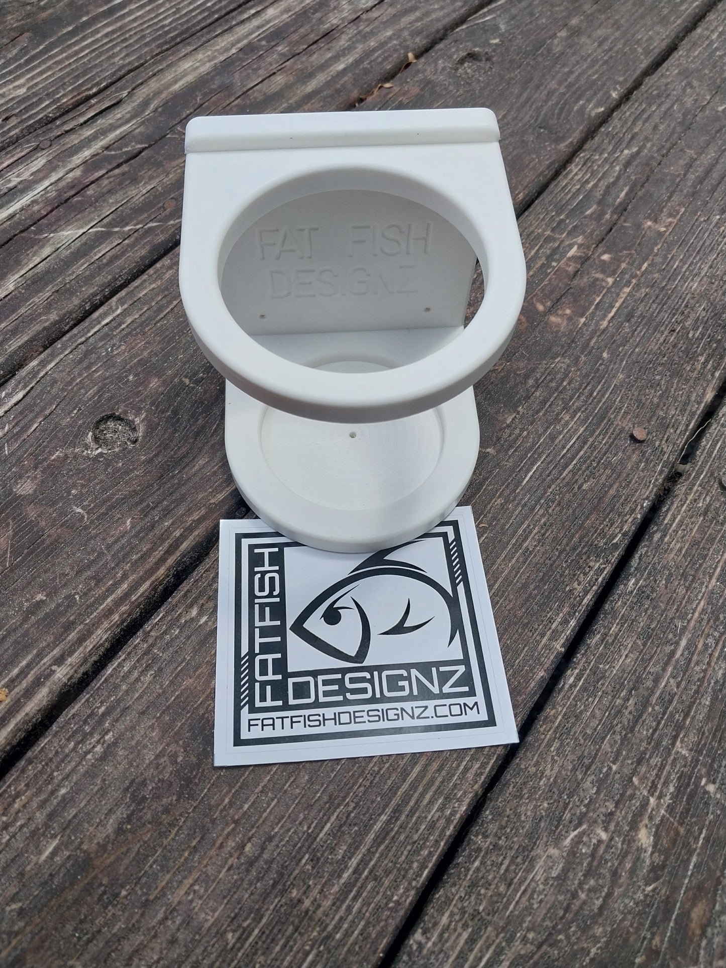 Fat Fish Designz Boat Cup holder- holds up to a 3.5" cup/ bottle