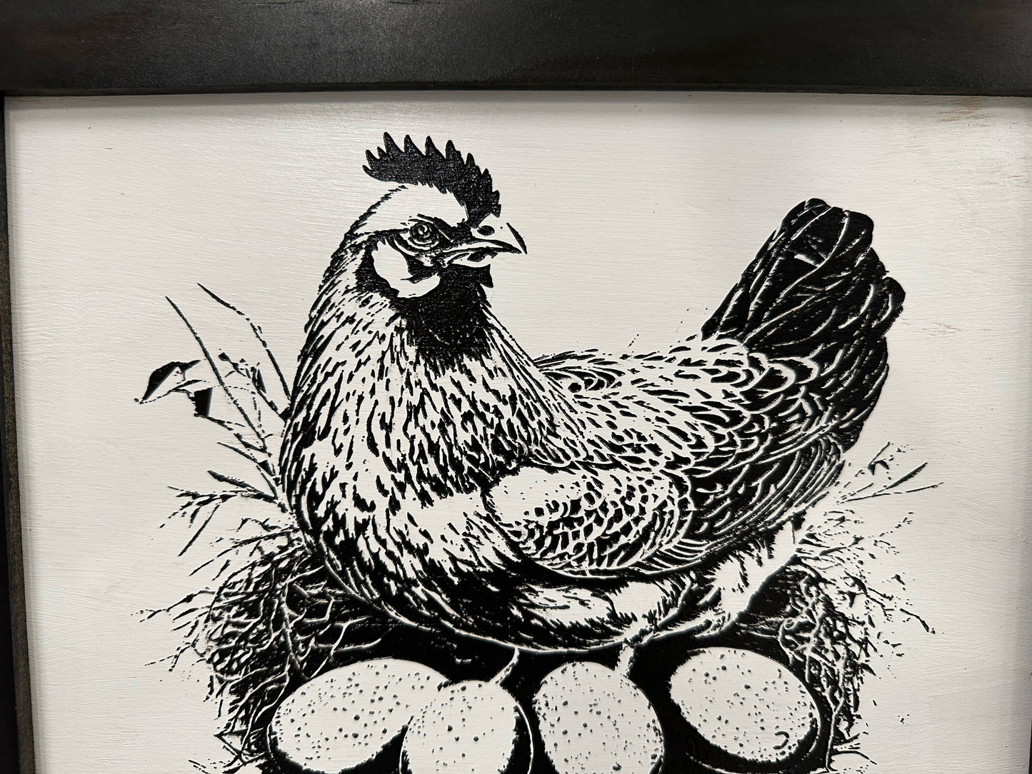 Bellewood Designs - Hidden Gun Safe Recessed In Wall Farmhouse Chicken And Eggs Decoration