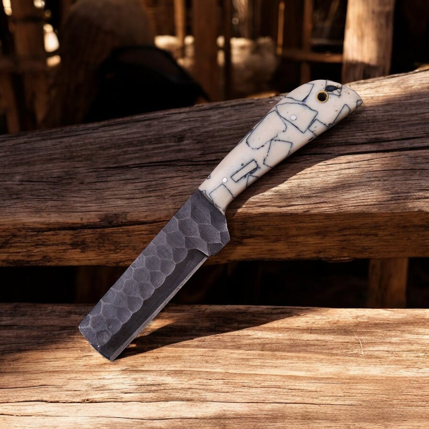 Damascus Knife Store Custom Handmade Bull Cutter Knife – 8" High Carbon Steel - Angler's Pro Tackle & Outdoors