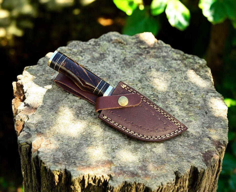 Damascus Knife Store Custom Handmade Damascus Hunting Knife with Epoxy Handle - Angler's Pro Tackle & Outdoors