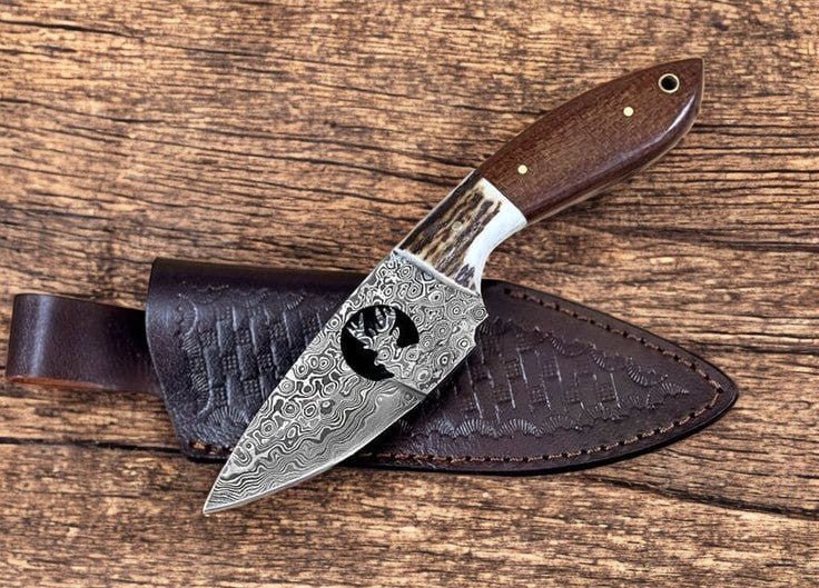 Damascus Knife Store Custom Handmade Hunting Knife – Damascus Steel Blade - Angler's Pro Tackle & Outdoors