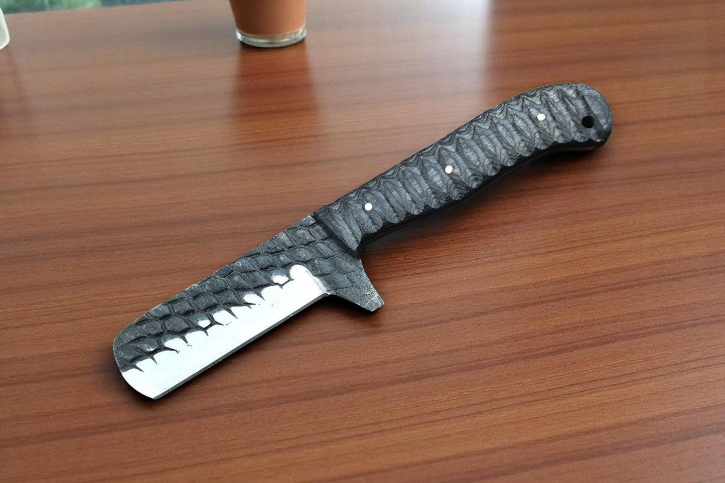 Damascus Knife Store Handmade 1095 Forged Steel Bull Cutter Knife – 8.5" with Sheath - Angler's Pro Tackle & Outdoors