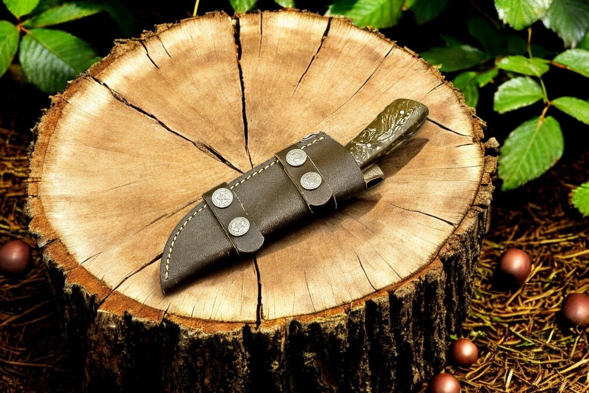Damascus Knife Store Handmade Damascus Hunting Knife – Exotic Wood Handle - Angler's Pro Tackle & Outdoors