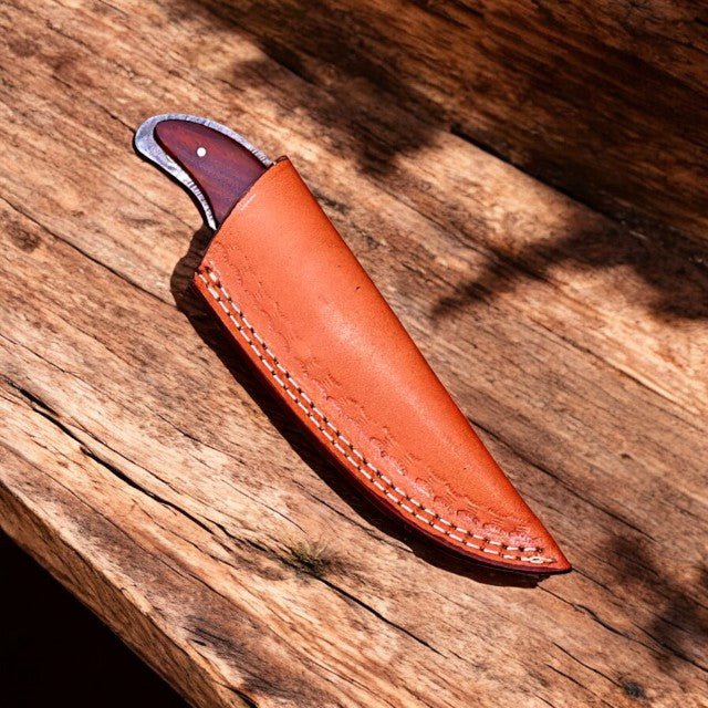 Damascus Knife Store Handmade Damascus Hunting Knife with Rosewood Handle - Angler's Pro Tackle & Outdoors