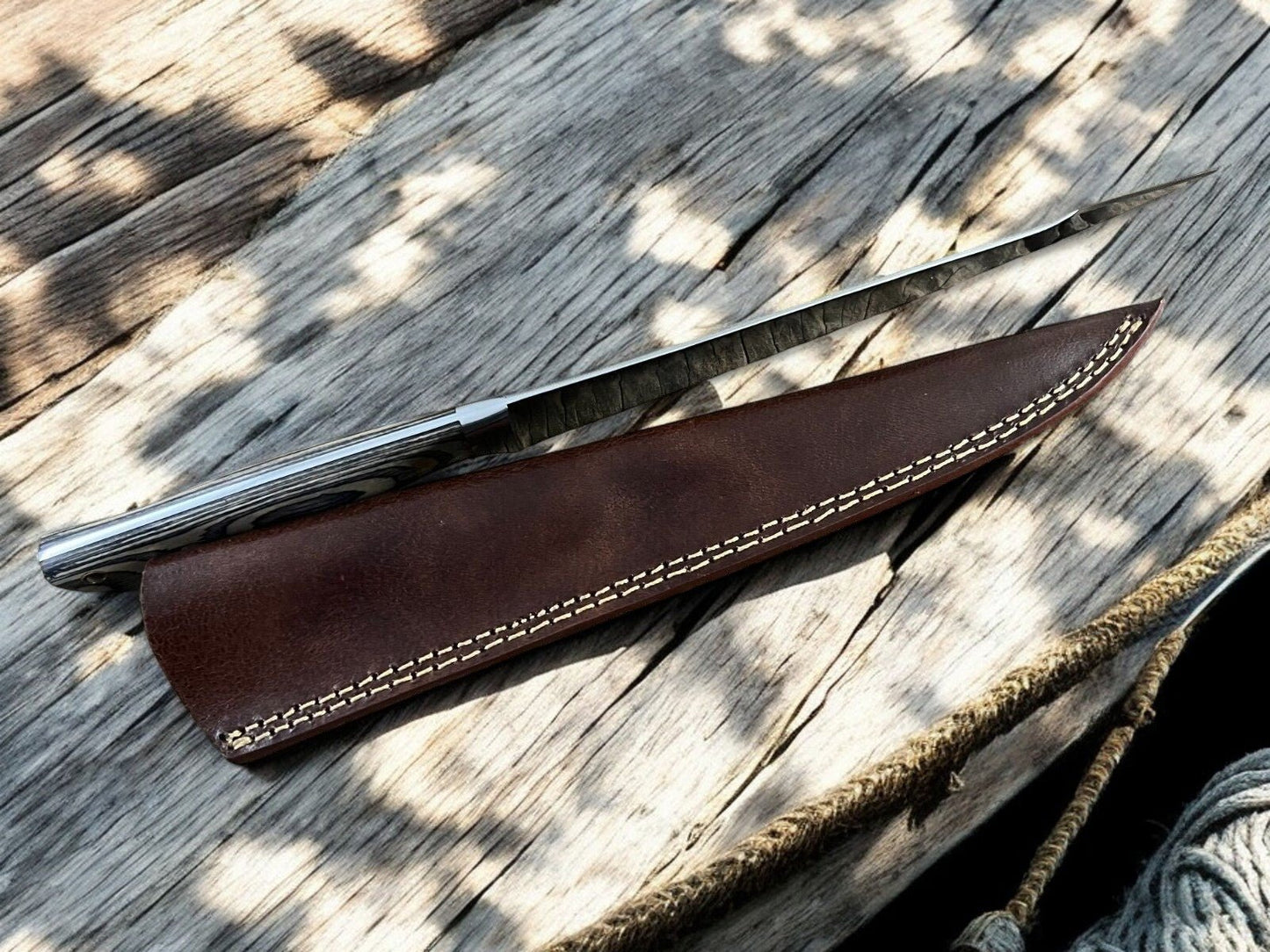 Damascus Knife Store Premium Handmade Fillet Knife with Exotic Pakka Wood Handle - Angler's Pro Tackle & Outdoors