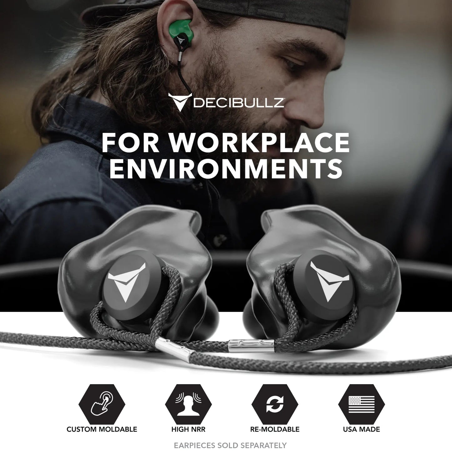 Decibullz Custom Molded Earplug Lanyard - Angler's Pro Tackle & Outdoors