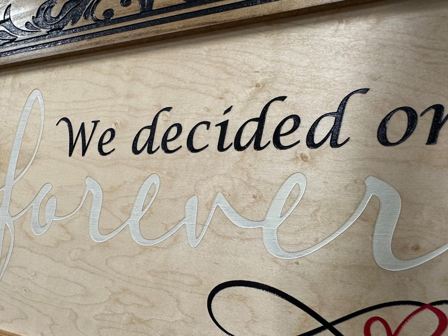 Bellewood Designs - We Decided On Forever Decorative Wall-Mounted Secure Gun Cabinet