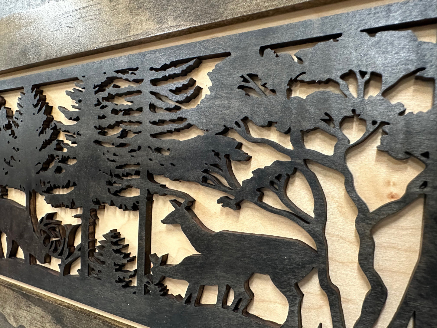 Bellewood Designs - Deer Scene Wall-Mounted Secure Gun Cabinet