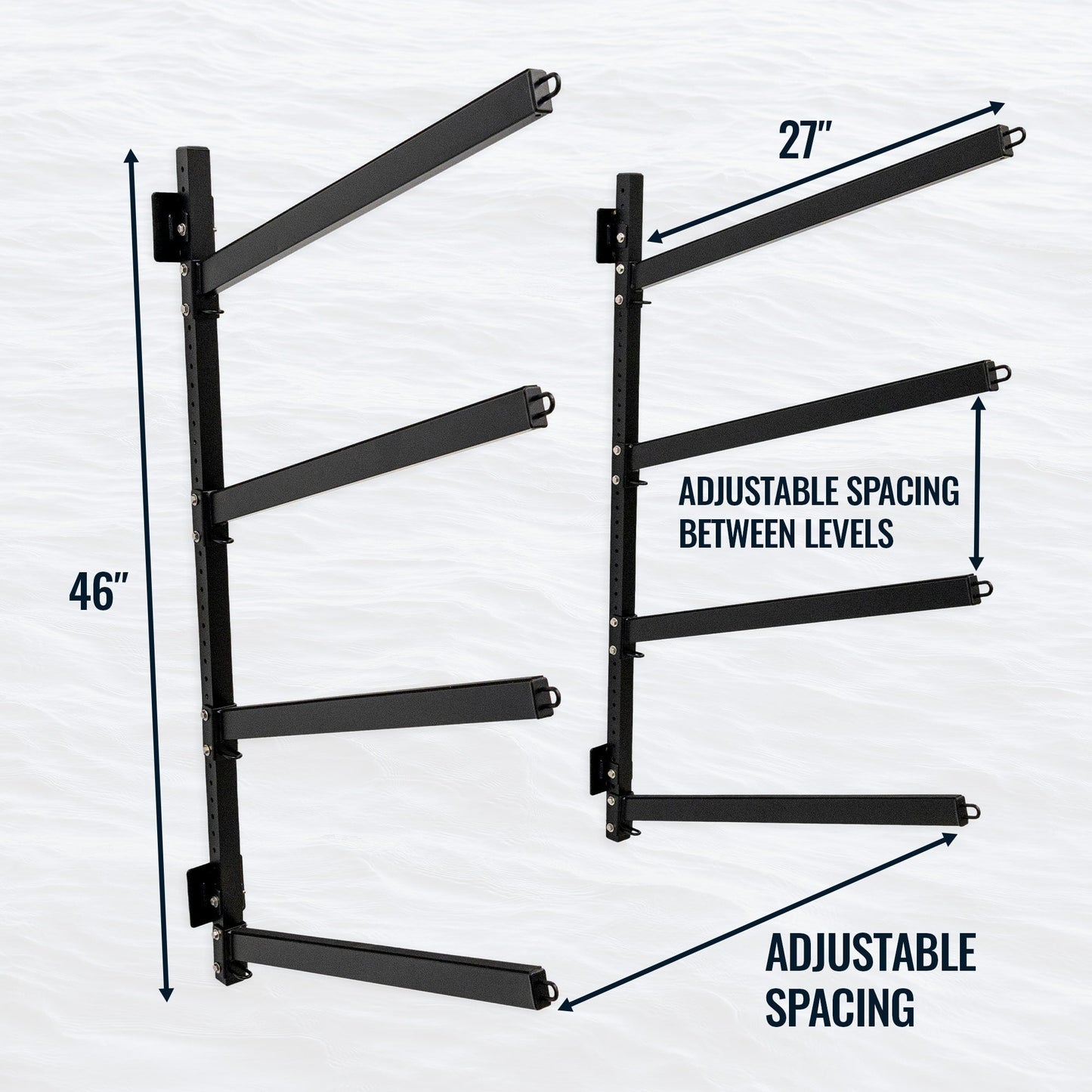 StoreYourBoard - Outdoor Kayak Storage Rack | 4 Level Adjustable Wall Mount