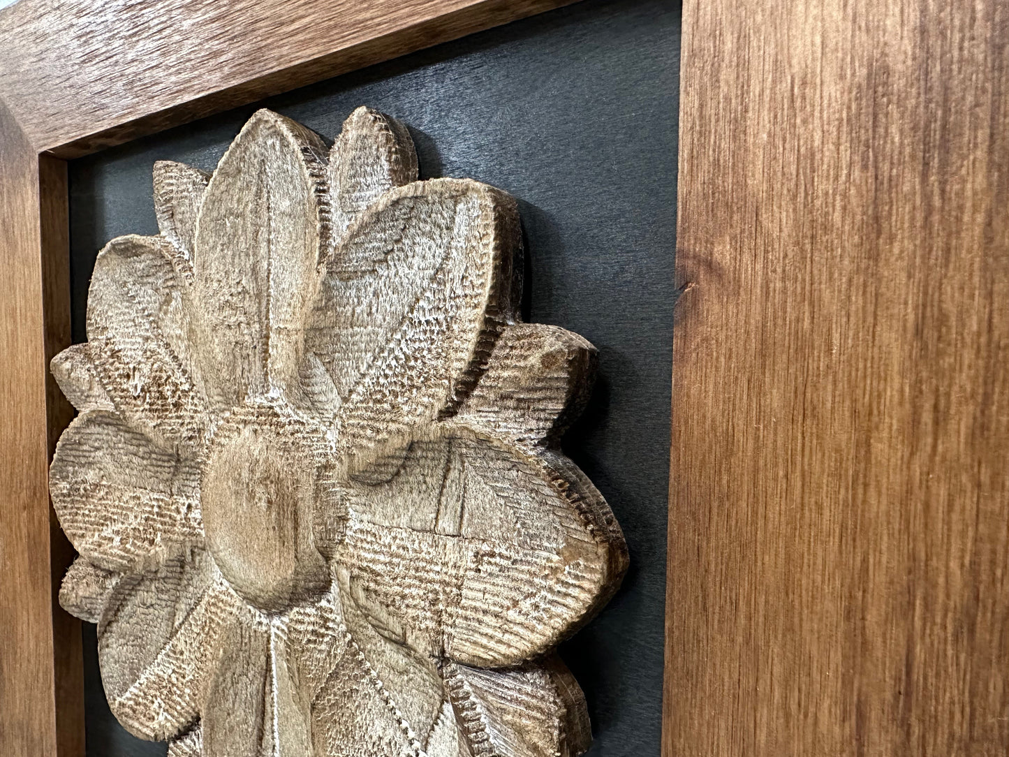 Bellewood Designs - Hidden Gun Cabinet Wall Decor Distressed Flower (Black)