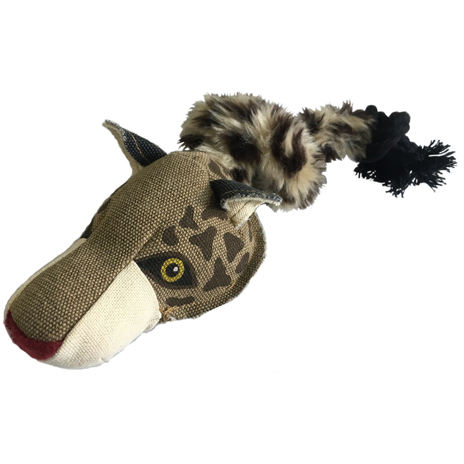 Dogline 22" Safari Leopard Animal Toy with Embedded Ball & Rope - Angler's Pro Tackle & Outdoors