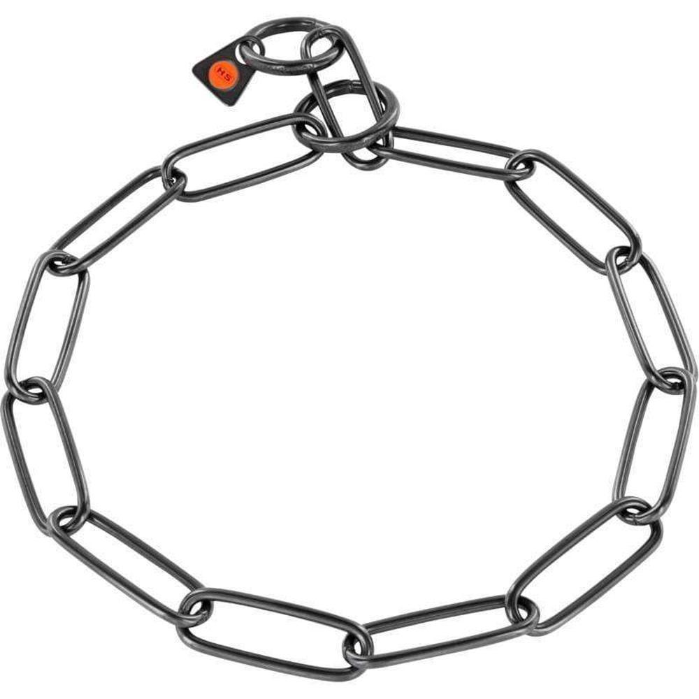 Dogline Herm Sprenger - Long Link Fur Saver Collar - Black Stainless Steel - Angler's Pro Tackle & Outdoors