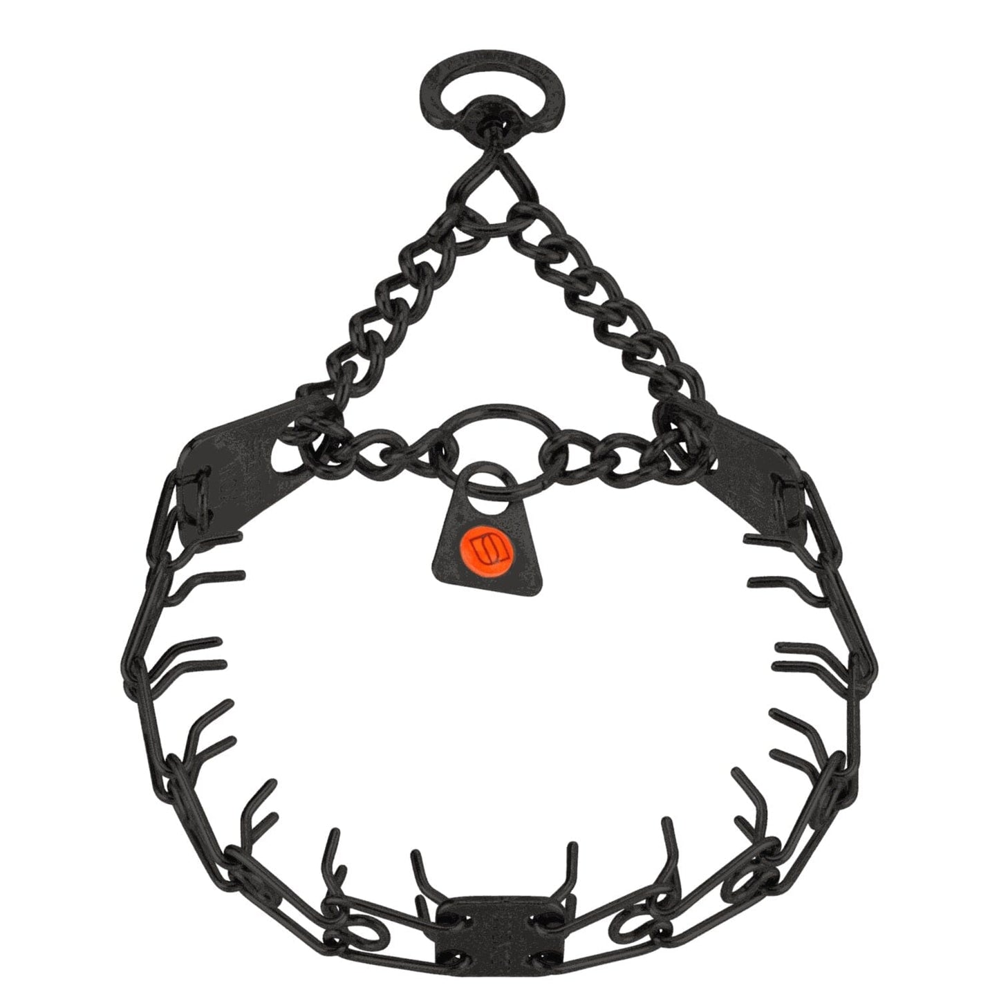 Dogline Herm Sprenger - MICRO - PLUS Training Collar with Center - Plate and Assembly Chain – Black Stainless Steel - Angler's Pro Tackle & Outdoors