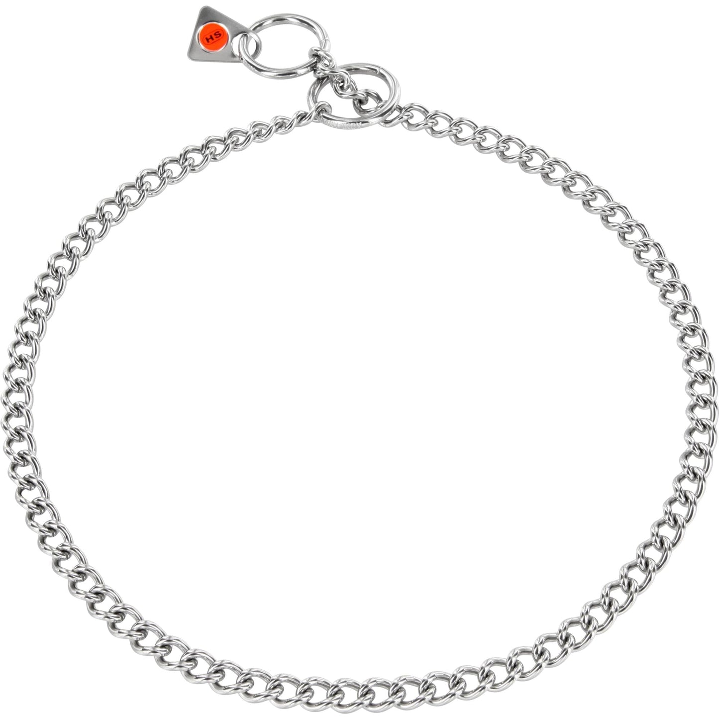 Dogline Herm Sprenger - Slide Chain Collar - Short Round Links - Stainless Steel, 2 mm - Angler's Pro Tackle & Outdoors