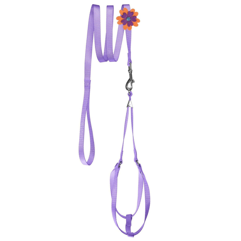 Dogline Step - In Nylon Harness + Optional Flower Leash - Angler's Pro Tackle & Outdoors