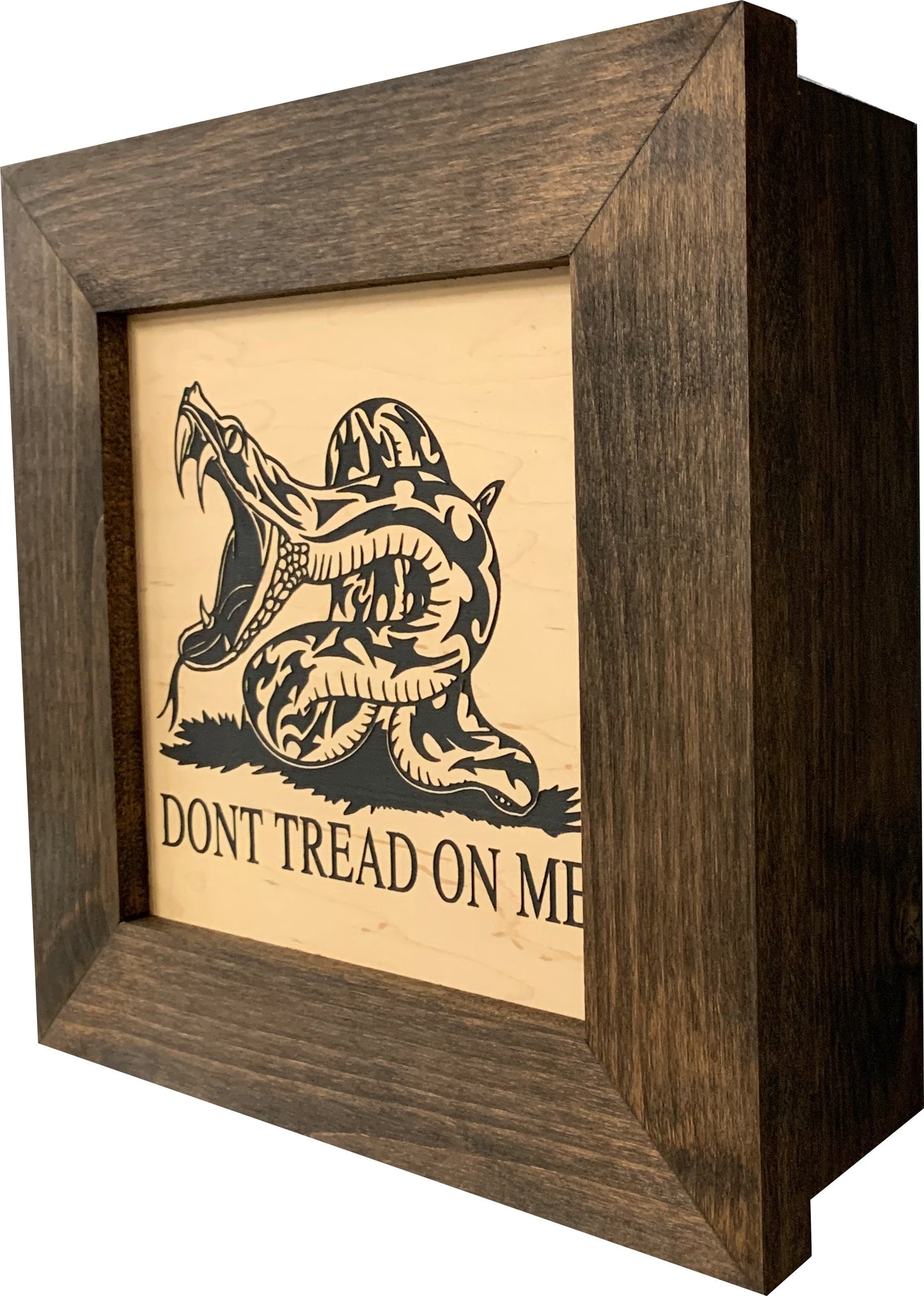 Bellewood Designs - Second Amendment Hidden Gun Safe, 2nd Amendment DONT TREAD ON ME Concealment Shelf