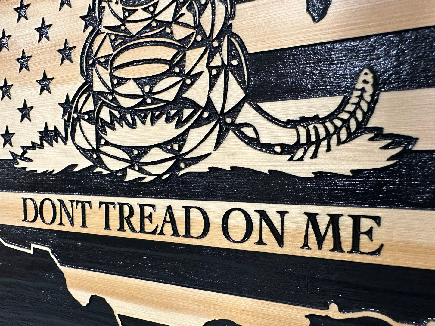 Bellewood Designs - Dont Tread On Me Secure Wall-Mounted Gun Cabinet (Union)