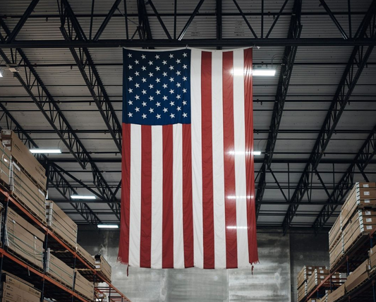 Flagman of America Double Sided American Flag for Vertical Viewing *Made in USA*