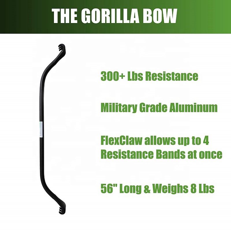 Core Sports & Fitness Stretch Bow Resistance Bands and Bar System Portable Home Gym