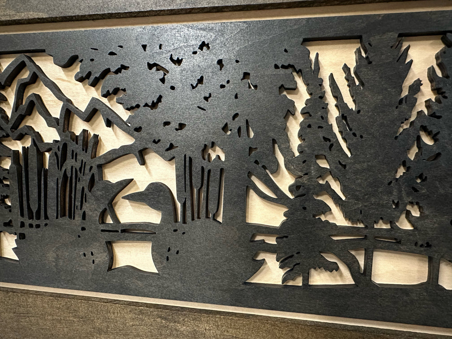 Bellewood Designs - Wood Gun Cabinet Ducks On A Pond Wall Decoration - Hidden Gun Safe To Securely Store Your Gun In Plain Sight by Bellewood Designs